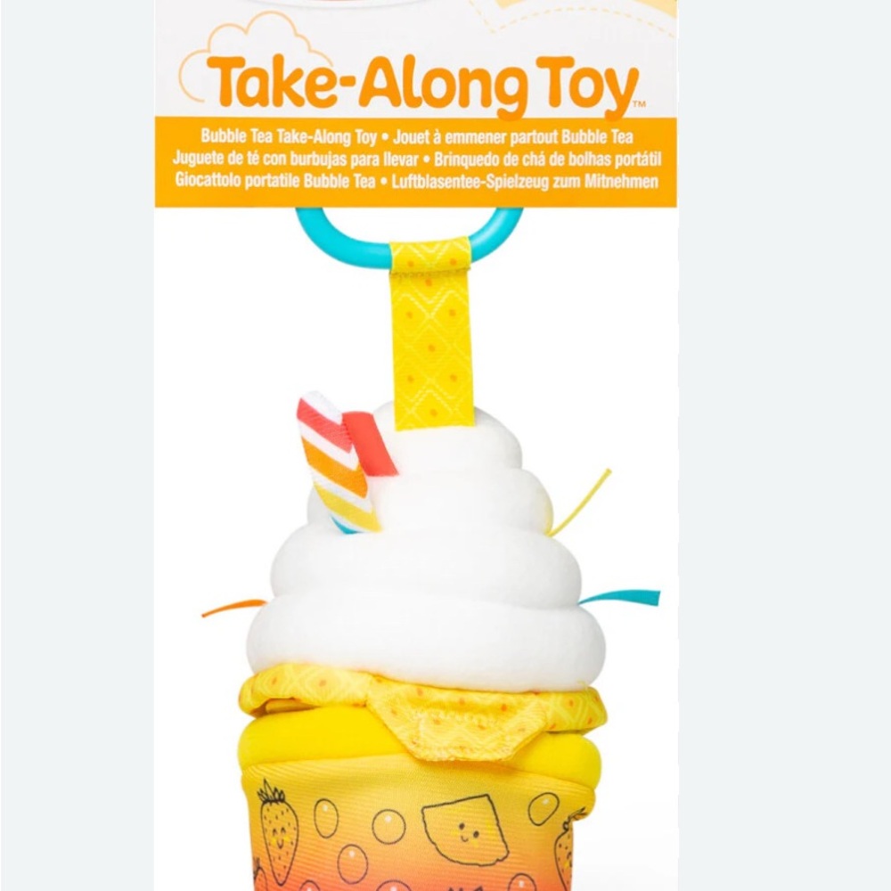 Melissa & Doug Take-Along Toy Bubble Tea - Yellow and White